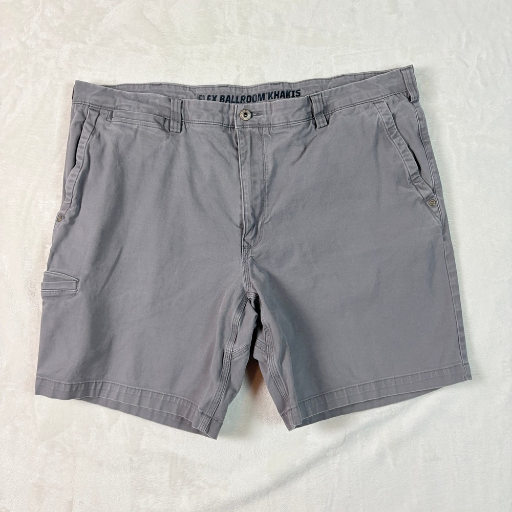Duluth Trading Co Flex‎ Ballroom Khakis Shorts Mens 40 Gray Excellent Workwear